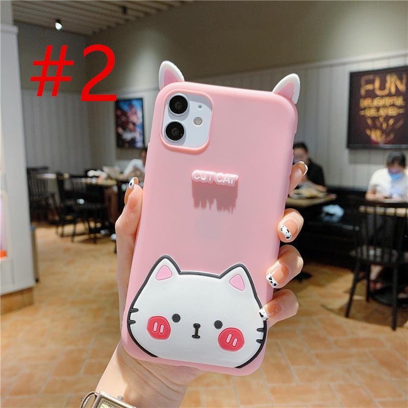 Compatible For Xiaomi 13 Pro Mi 12T 11T 10T Mi 12 11 8 Lite POCO X5 F5 X4 F3 M3 Pro X3 NFC X3 GT POCO M5 M4 Pro Phim hoạt hình Ếch mèo đôi mắt và tai nghe hài hước Bao đựng điện thoại di động