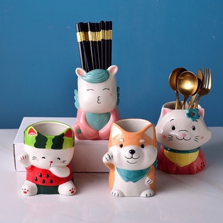 Ống sứ deco cắm thìa đũa dĩa cute🍀Ống sứ cắm bút đẹp🍀Ống sứ cắm cọ trang điểm