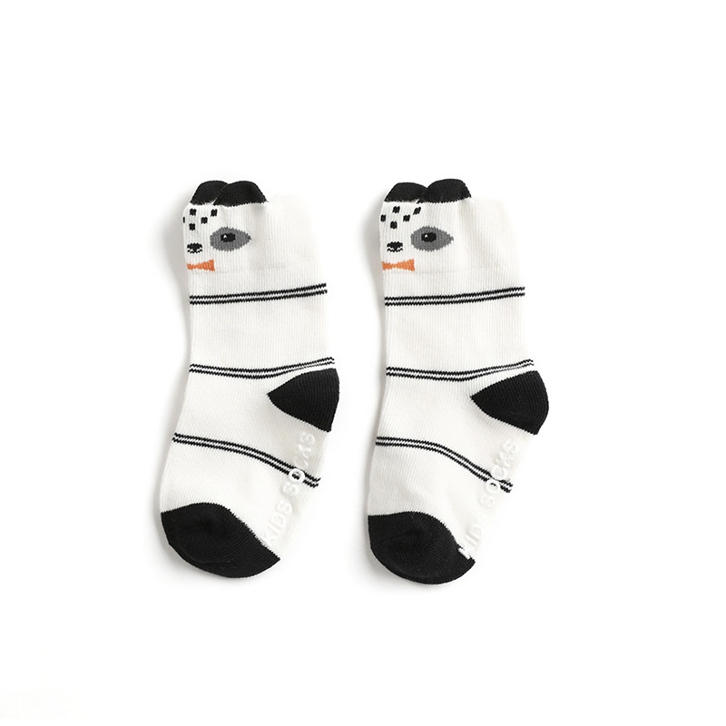 Tất Cotton Chống Trượt Hình Động Vật Dễ Thương Cho Bé 0-6 Tuổi