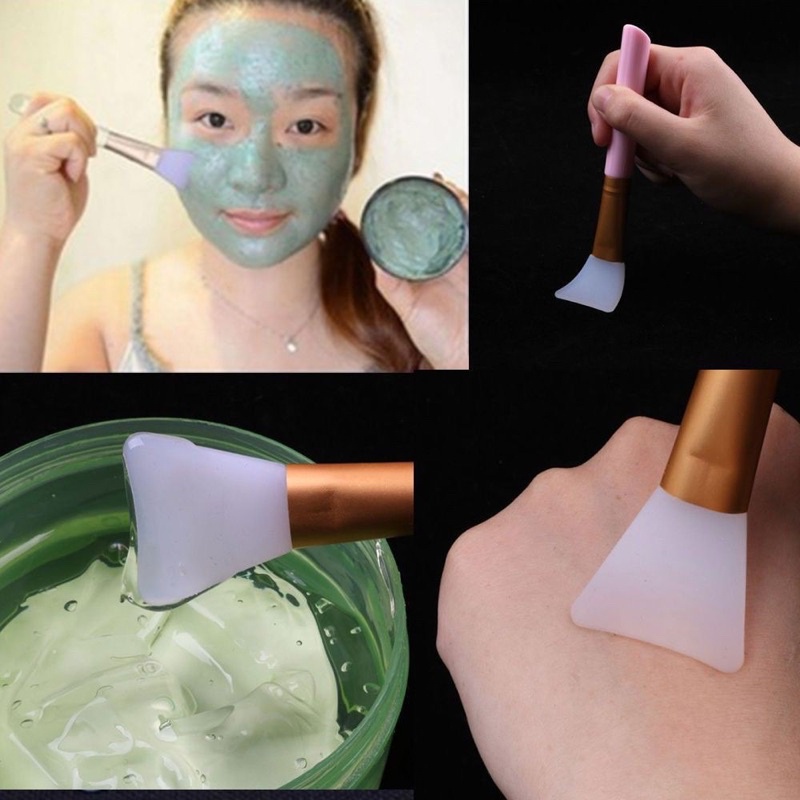 Cọ Quét Silicone Cao Cấp - Cọ Đắp Mặt Nạ -Que Trộn Kem - Chén Bát Trộn