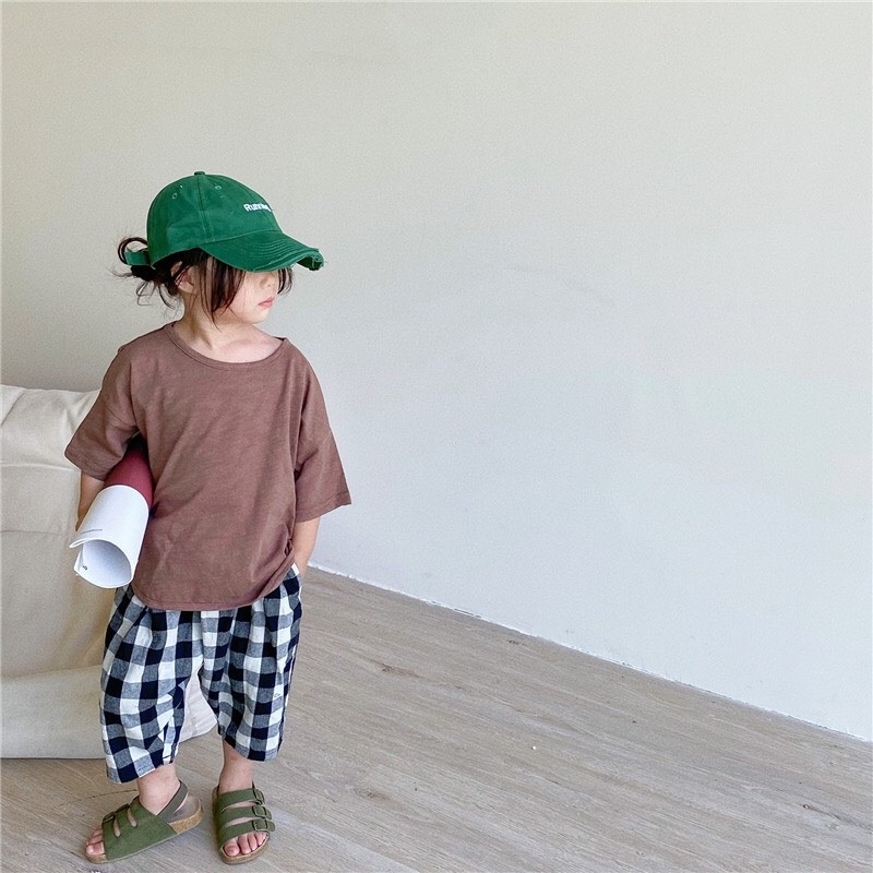 [FORM NHỎ] ÁO THUN TRƠN TAY LỠ HÀN QUỐC RẤT ĐẸP DÀNH CHO BÉ GÁI VÀ BÉ TRAI