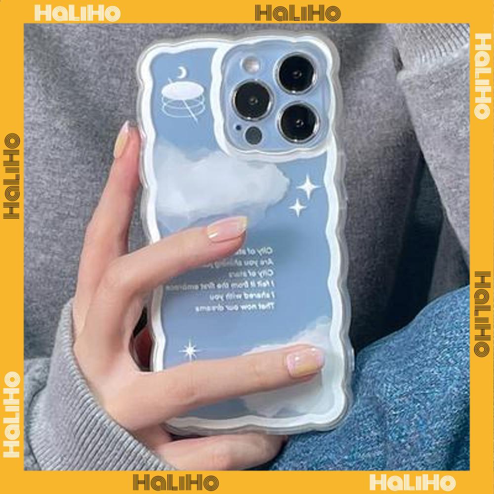 iPhone Case Silicone Soft Case Clear Case Wave Airbag Shockproof Camera Cover Protection White Cloud Compatible For iPhone 11 iPhone 13 Pro Max iPhone 12 Pro Max iPhone 7 Plus xr