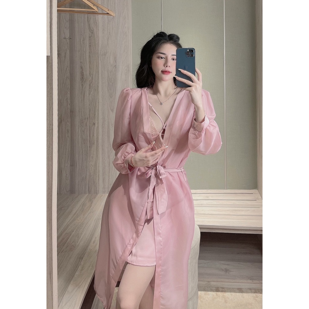 Đầm Ngủ Nữ 2 dây Sexy lụa satin - latin Siêu Mát 6 màu ĐN105