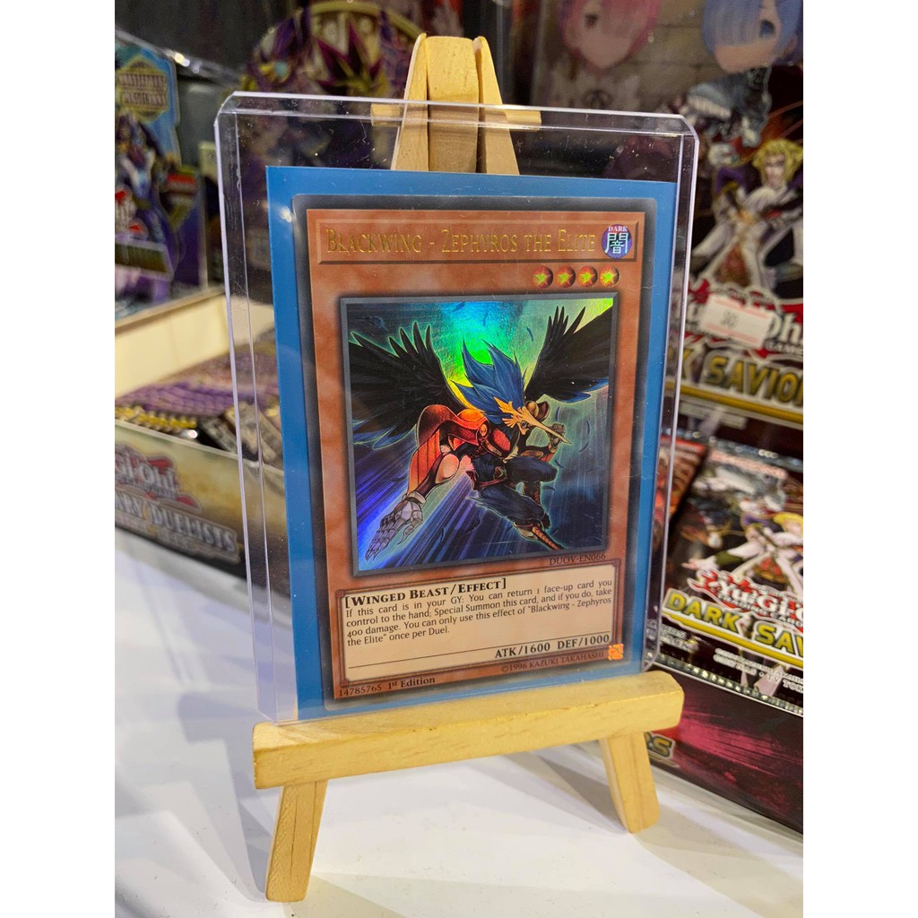 Lá bài thẻ bài Yugioh Blackwing - Zephyros the Elite - Ultra Rare - Tặng bọc bài nhựa bảo quản