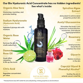 Satin Naturel | Serum Dưỡng Ẩm Chống Lão Hóa Hữu Cơ | Bio Serum Hyaluronic Acid Concentrate | 50/100 ml |Made in Germany
