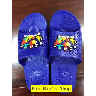 Dép siêu nhân Ultraman màu xanh cho bé trai size 24-35
