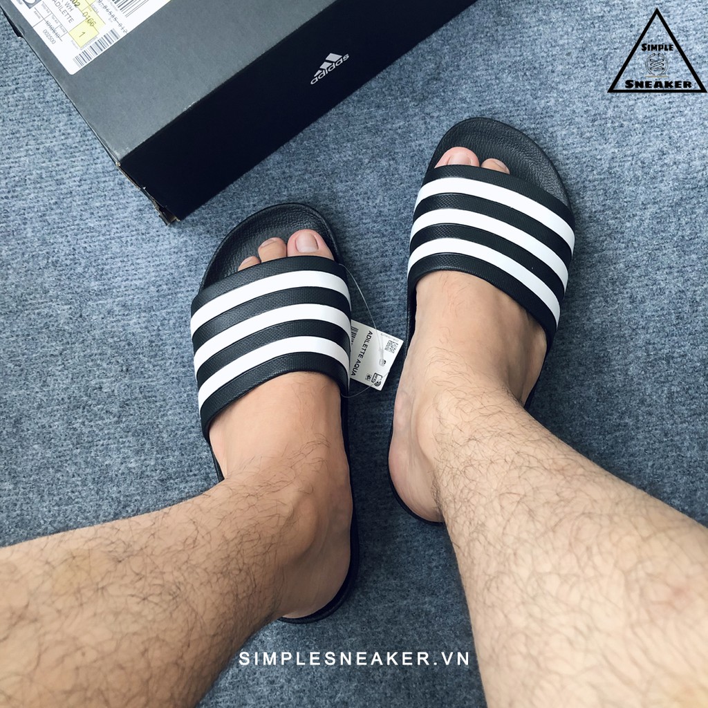 Dép Adidas Aqua Chống Nước Chính Hãng FREESHIP Adidas Aqua Slide  - Dép Nam Quai Ngang Adidas Đúc Nguyên Khối