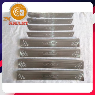 Ốp bậc trong và ngoài inox xe mazda Cx8 2019-mẫu inox Na No Smart Uy Tín Chất Lượng