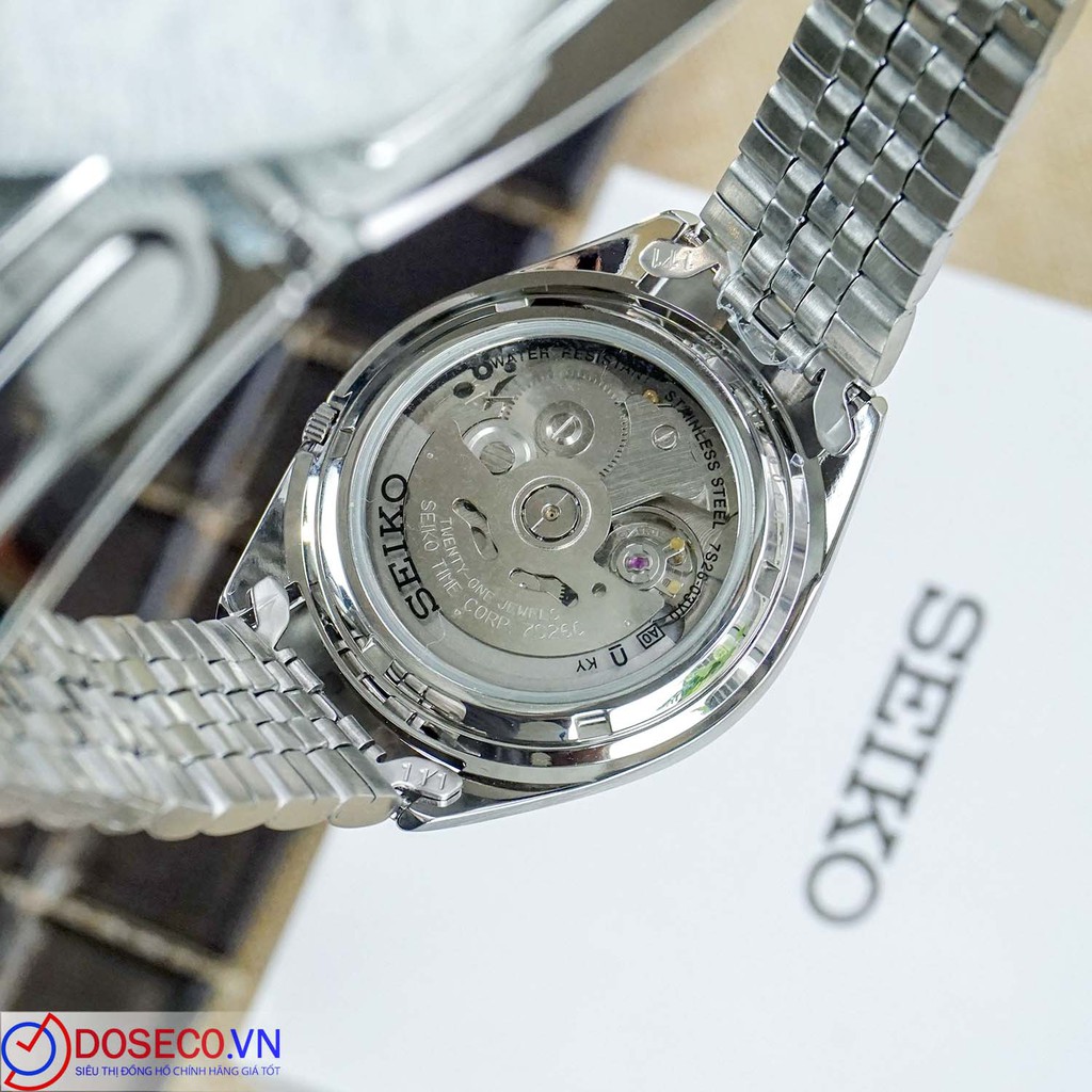 Đồng Hồ Nam Chính Hãng Seiko 5 Cơ Automatic SNKL19K1 Dây Kim Loại Cao Cấp Kính Khoáng Cứng Chống Va Đập SK35