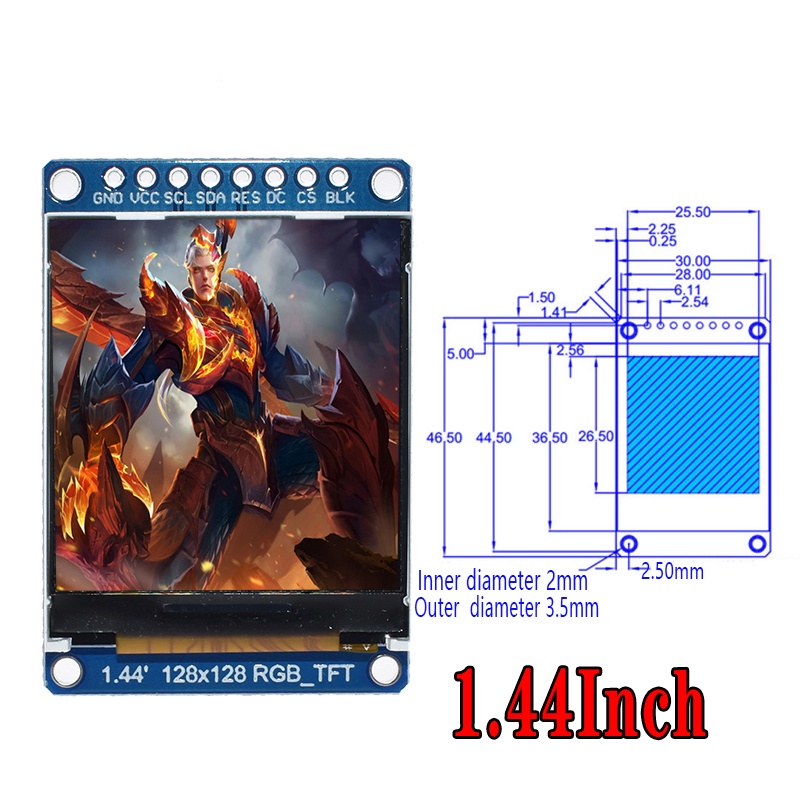 Màn Hình LCD TFT 0.96 1.3 1.44 1.8 inch IPS 7P SPI HD 65K ST7735 / ST7789 IC 80*160 240*240