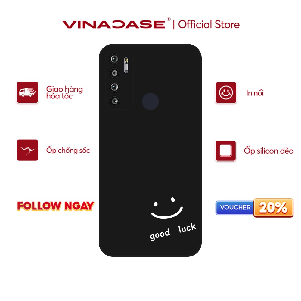 Ốp lưng Vina Case Vsmart Joy 3/Joy 4/Bee 3/Star 3/Aris/....dẻo đen viền bảo vệ camera hình Good Luck