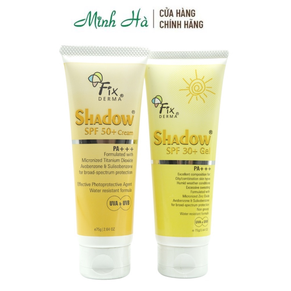 Kem chống nắng Fixderma Shadow SPF 50+ PA+++ 75g