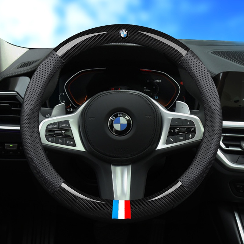 Vỏ vô lăng ô tô bằng sợi Carbon BMW Penutup Sterenng 330I M SPORT 530E 740LE XDRIVE X1 SDRIVE20