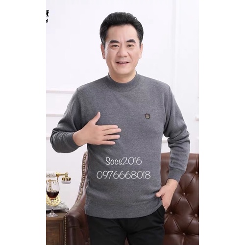 Áo len nam trung niên cổ 5 phân cho bố - ảnh thật hàng có sẵn.
