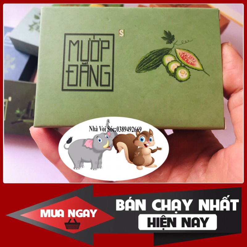 [Combo 3 Hộp] Xà Phòng Xà bông Mướp Đắng Organic sạch mát da, sát khuẩn, ngừa mụn lưng, rôm sảy mề đay dạng sáp (100gr)