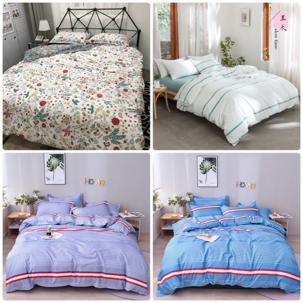 Trọn Bộ 4 Món Chăn Mền Ga Gối Cotton Poly Nhập Các Mẫu Cho Em Bé, Bé Con Yêu Quý Nhà Mình (Đủ Kích Thước) [TH]