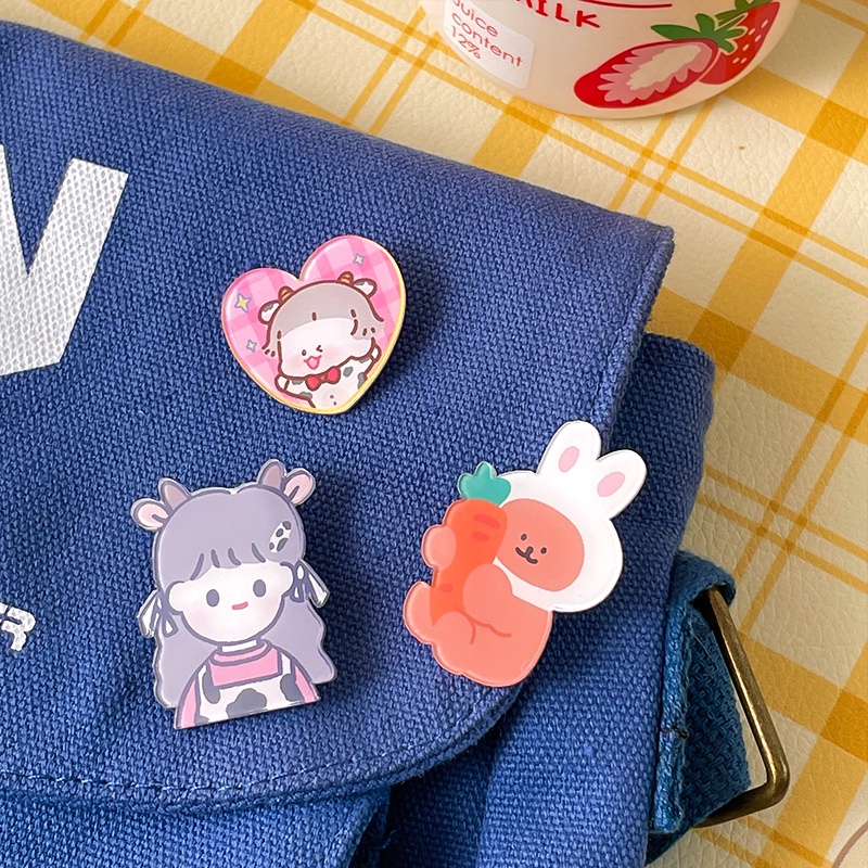 Ghim Cài Áo Hình Gấu Hoạt Hình Dễ Thương