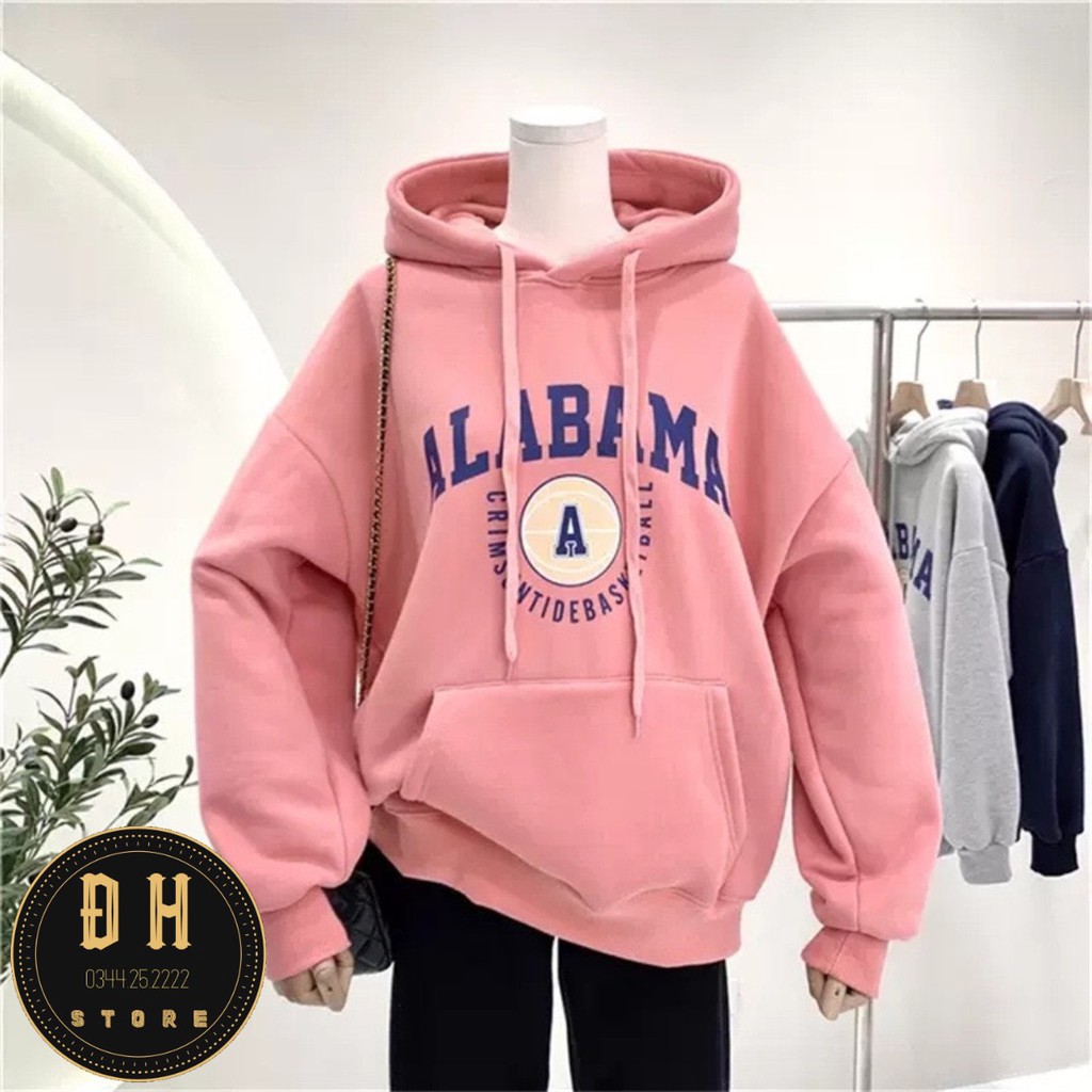 (Mẫu Mới 2021) Áo Hoodie In Chữ ALBAMA Có Mũ Nam Nữ Chất Nỉ Bông Dày Dặn Form Rộng Unisex- Áo Nỉ Nam Nữ Ulzzang Hoạ Tiết | BigBuy360 - bigbuy360.vn