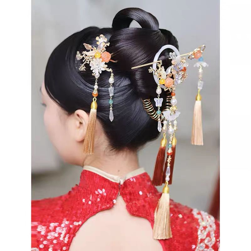 [Aishang Đẹp] Trâm Cài Tóc Phối Tua Rua Phong Cách Trung Hoa Cổ Điển Mới Đơn Giản Dễ Phối Đồ Phụ Kiện Chụp Ảnh Cưới Cô Dâu