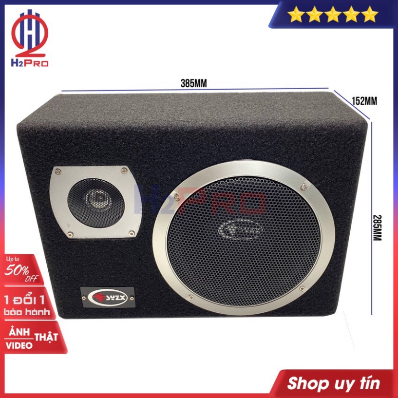 Loa Sub Ô Tô Syzx YD-1508 Bass 20 200W-4 Ôm, 2 Chế Độ Lời-Trầm, Sub Oto Siêu Trầm 12V Hoặc 24V, Bộ Quà 200K-H2Pro Tech