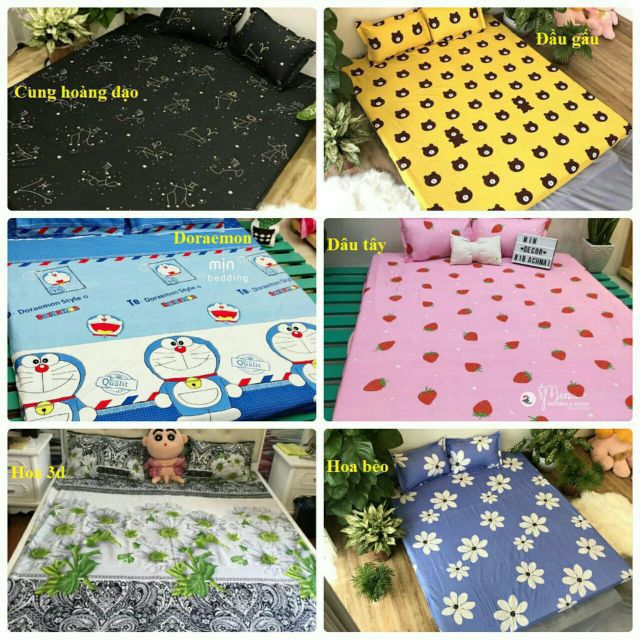 Bộ ga gối poly cotton mẫu 2019 mới đét đè đe