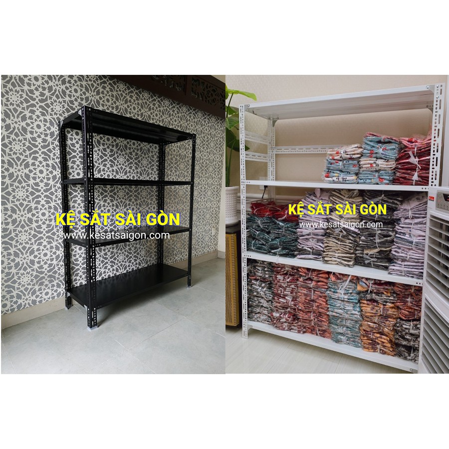 (1m x 40) Kệ sắt v lỗ lắp ráp nhiều màu tải nhẹ - Màu trắng, màu đen và màu xám  (Dài 1m x Rộng 0.4m)