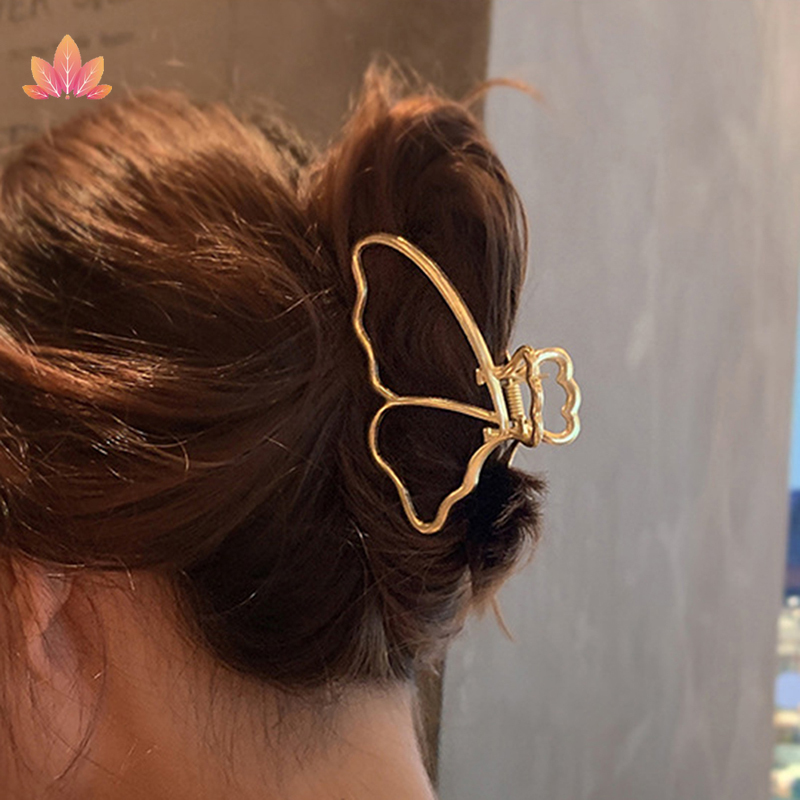 Kẹp Tóc Hình Bướm Cỡ Lớn Bằng Kim Loại Jp5