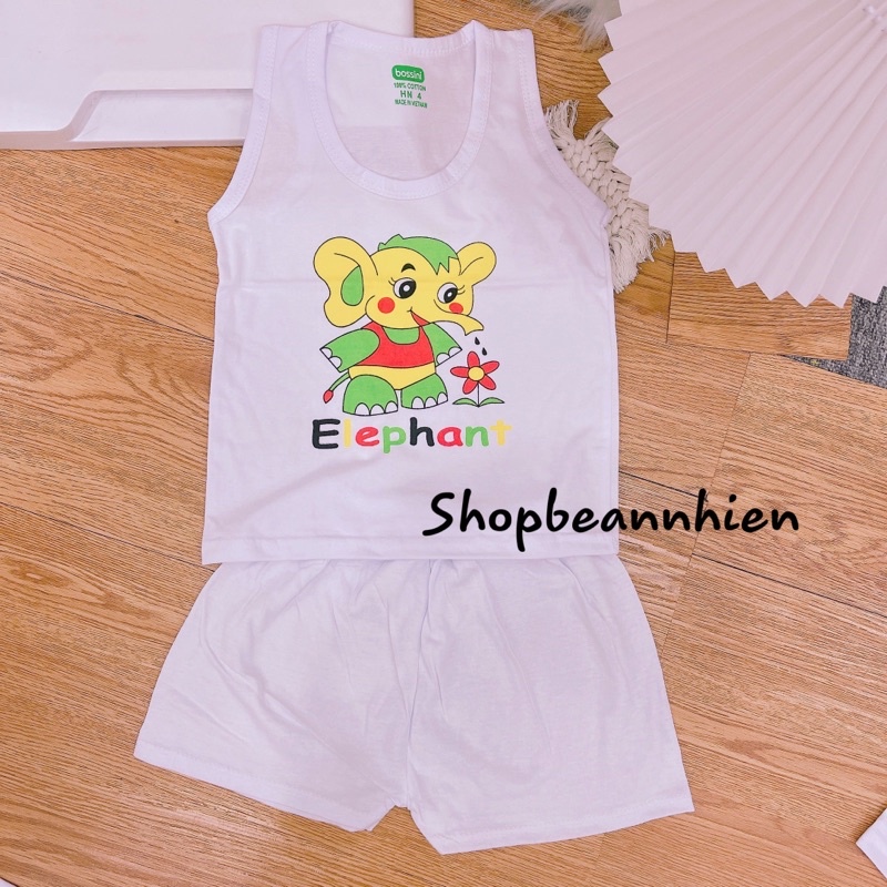 Bộ ba lỗ cotton cho bé 4-20kg - Bộ ba lỗ vải cotton đẹp