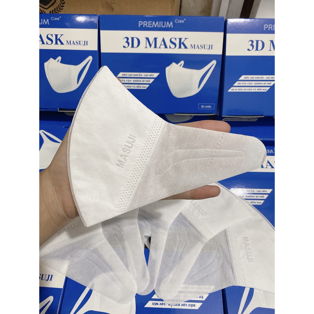 Khẩu Trang 3D MASK Chính Hãng💕Masuji, Monji,Xuân Lai,Uni,Duy Khánh Công Nghệ Nhật Bản Ôm Sát Mặt Vải Đẹp👉🏻💕[Hộp 50c