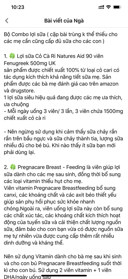 Combo lợi sữa vitamin bú Pregnacare breastfeeding và cỏ cà ri Fenugreek hàng chính hãng UK