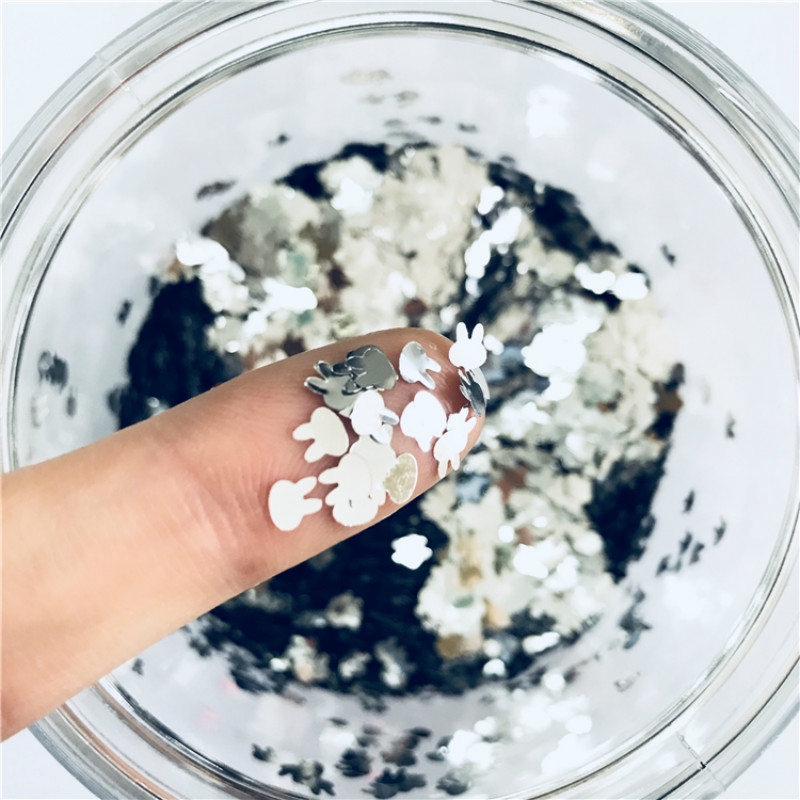 [Hàng mới về] 10g hạt kim sa hình thỏ siêu mỏng 4mm