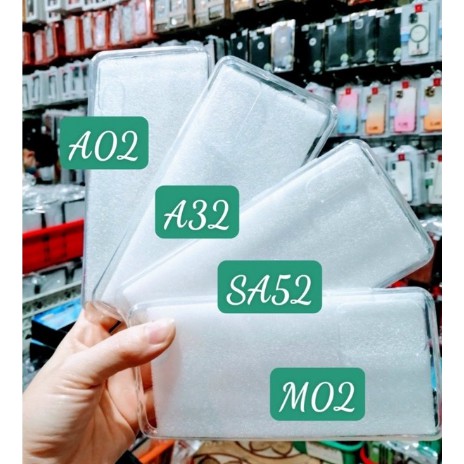 Ốp lưng dẻo Samsung Galaxy A12, A02S Vân giả da Auto Focus chống sốc