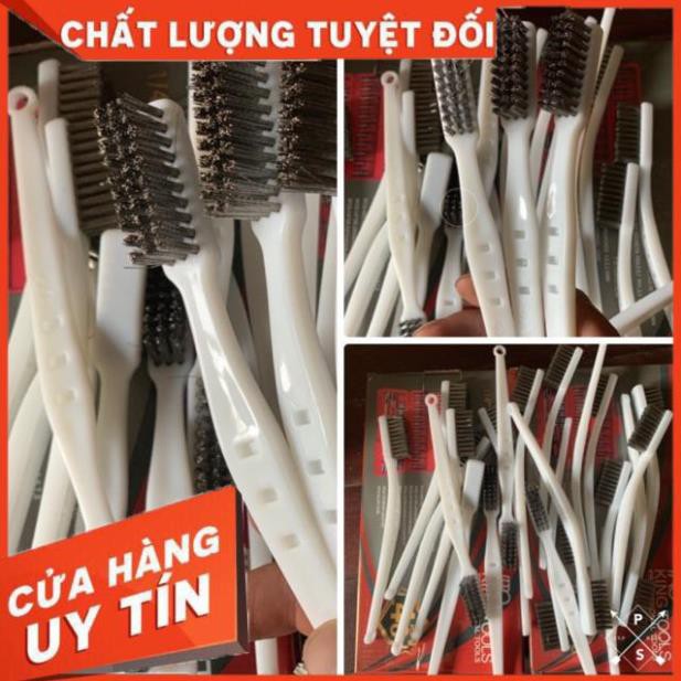 [Hàng xịn] Bàn Chải Cọ Đầu Bò Lốc Máy Sợi Hợp Kim Trắng Cực Kỳ Hiệu Quả