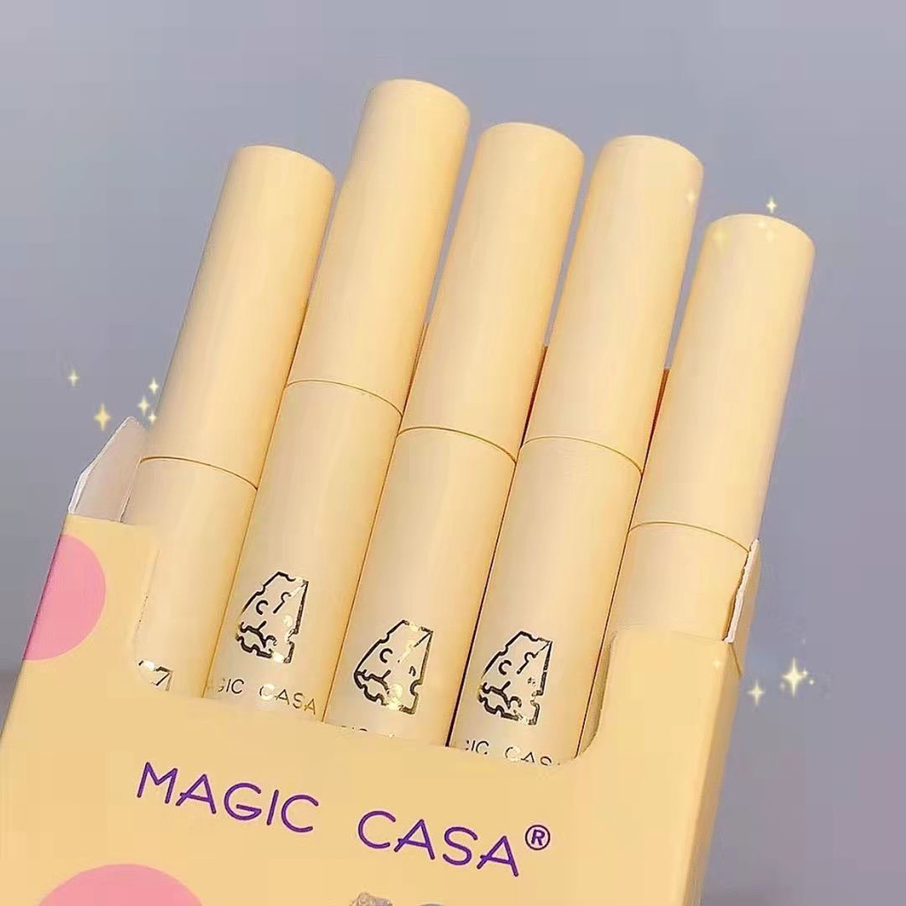 Son Môi Magic CASA Kết Cấu Nhung Lì Thiết Kế Hình Phô Mai Độc Đáo