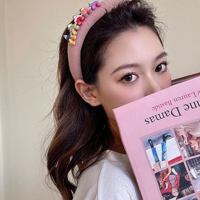 Băng Đô Cài Tóc Hình Biệt Thự Hoạt Hình Màu Trắng / Đen Kiểu Hàn Quốc Thời Trang Mùa