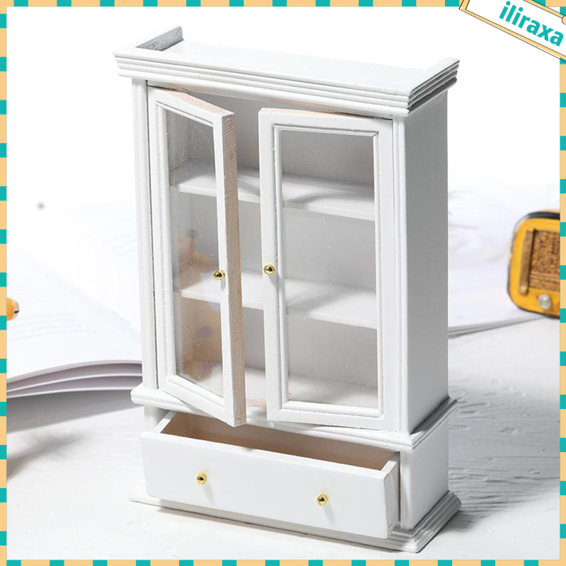 Đồ trang trí Tủ Kính Phòng Ngủ Cho Búp Bê Tỉ Lệ 1 / 12