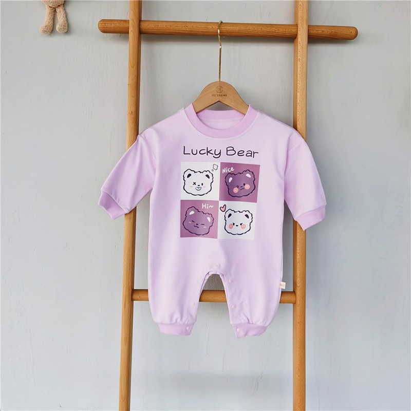 Áo liền quần tay dài in hình chuột mickey ngộ nghĩnh đáng yêu cho bé