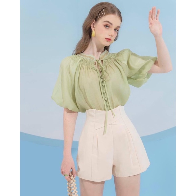 VEOSBYKHANH Áo sơ mi thêu cổ - Joy blouse