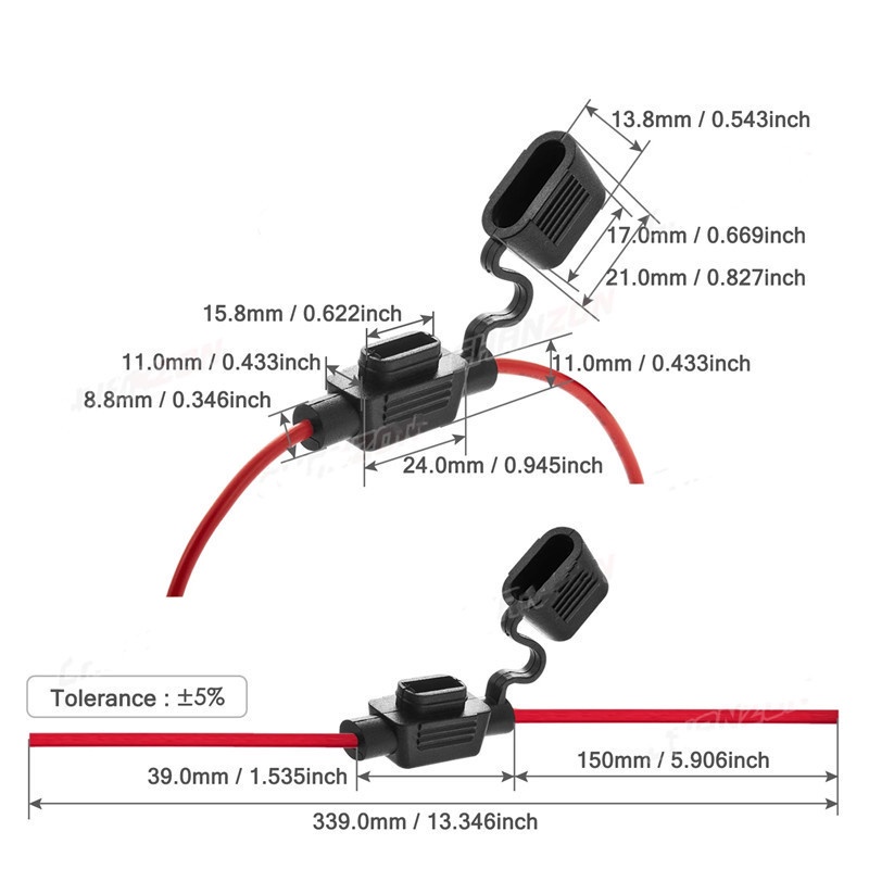 Set 5 Giá Đỡ Cầu Chì 12V 30A Cho Xe Ô Tô