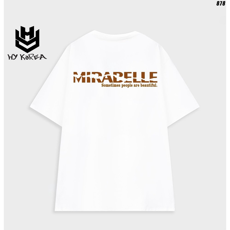 Áo thun tay lỡ basic form rộng unisex MIRABELLE 878 HY KOREA