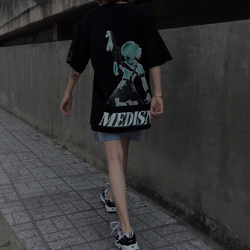 MEDISN - ANIME BLACK T-SHIRT