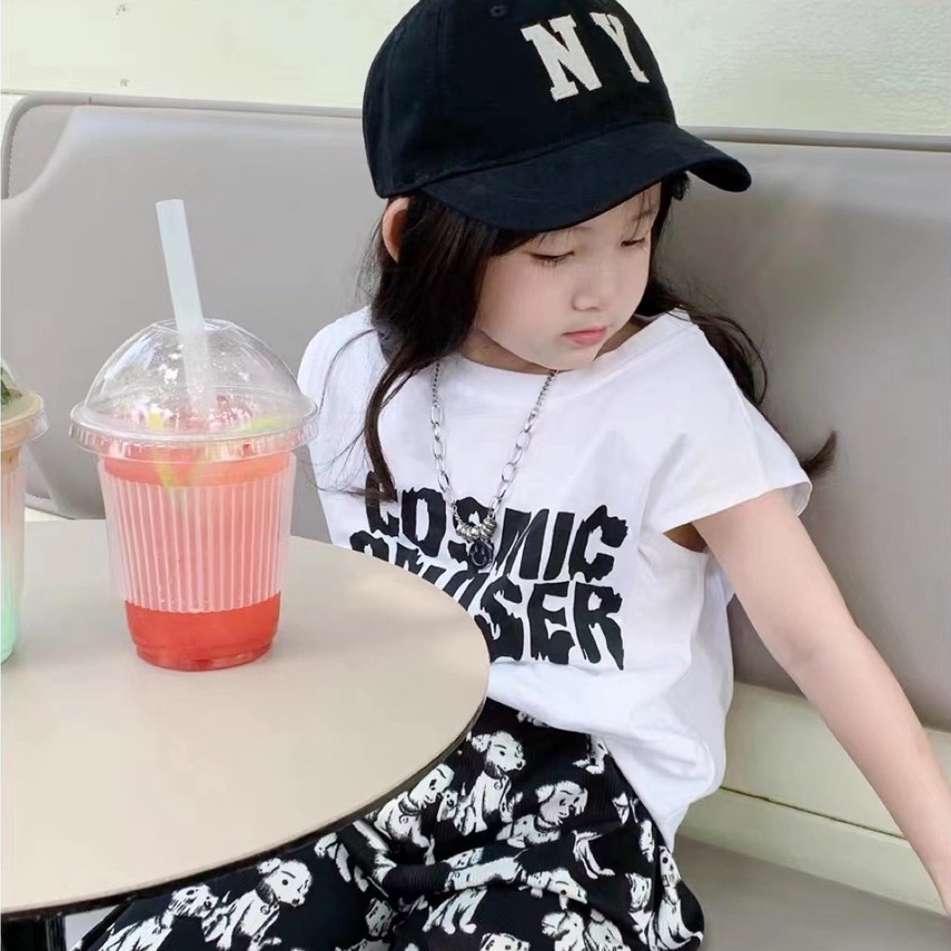 Set Áo Thun Không Tay Và Quần Dài Phong Cách Phương Tây Thời Trang Mùa Hè Cho Bé Gái