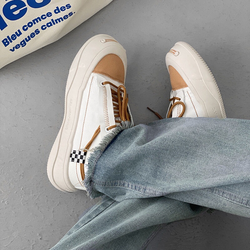 Giày thể thao QIAOYILUO đế mềm bằng vải canvas thoáng khí cho nam