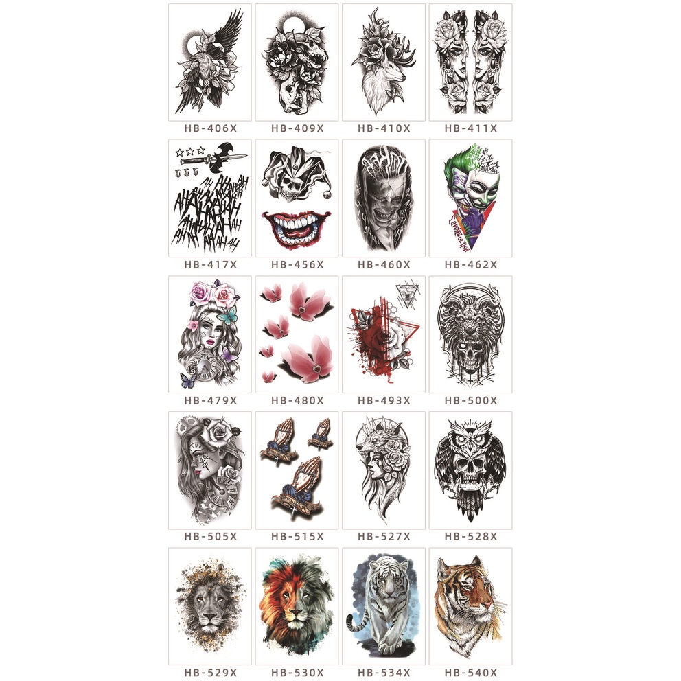 Hình xăm dán tạm thời chống thấm nước họa tiết động vật tùy chọn dành cho nam
