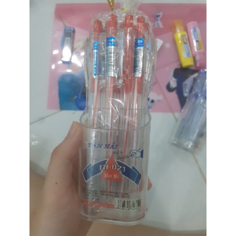 Hộp 20 bút bi Tân Hải đủ màu