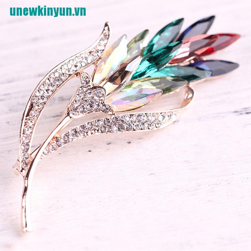 Y●Ghim Cài Áo Hình Bông Hoa Đính Đá Nhân Tạo Thời Trang Cho Nữ