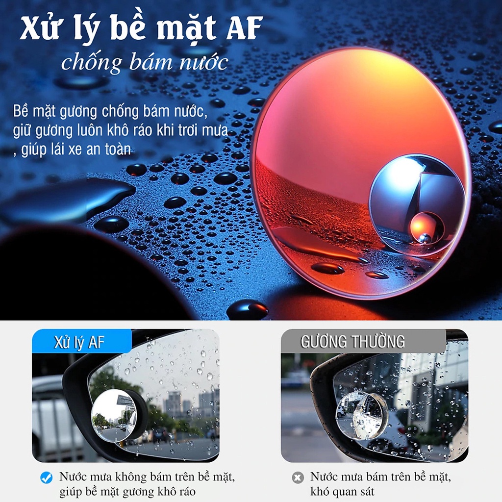 Gương cầu lồi mở rộng góc nhìn, chống điểm mù cho xe hơi Full View - Chính hãng miDoctor