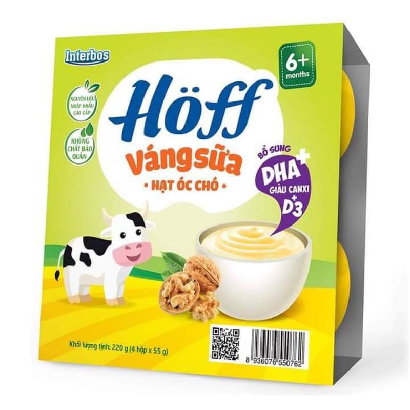 Sữa Chua, Váng Sữa Hoff Cho Bé Ăn Dặm Từ 6 Tháng Trở Lên