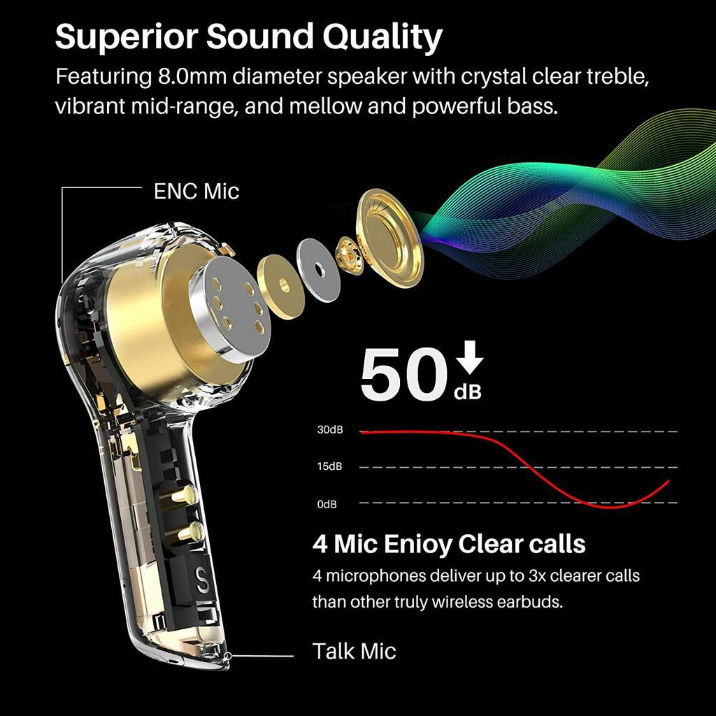 Tai nghe bluetooth không dây TOZO T9 S , bluetooth tai nghe 5.3, kháng nước IPX7,TWS