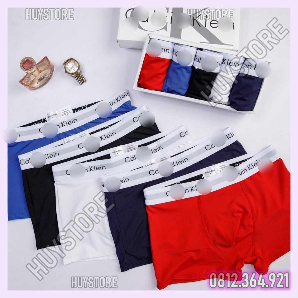 HỘP 4 QUẦN SỊP ĐÙI NAM CK hàng cao cấp,quần sịp BOXER đẹp RẺ thoáng mát,co giãn đủ màu,MÀU NGÂU NHIÊN